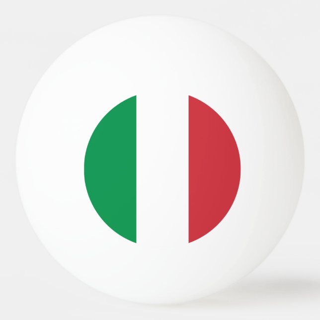 Special ping pong ball with Flag of Italy (Back)
