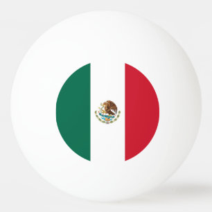 Special ping pong ball with Flag of Mexico