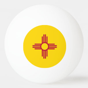 Special ping pong ball with Flag of New Mexico