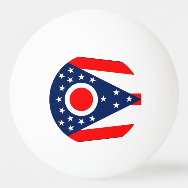 Special ping pong ball with Flag of Ohio State (Back)