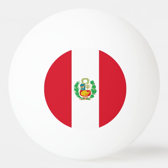 Special ping pong ball with Flag of Peru (Back)