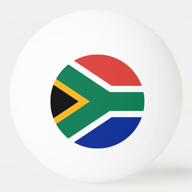 Special ping pong ball with Flag of South Africa (Back)