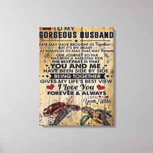 Special Present For Dad   To My Husband Letter   Canvas Print