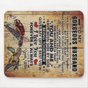 Special Present For Dad To My Husband Letter Mouse Pad