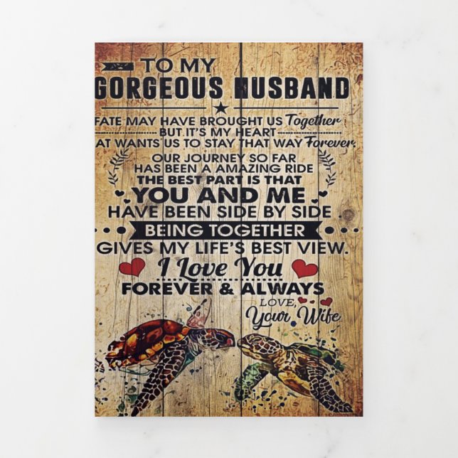 Special Present For Dad | To My Husband Letter | Tri-Fold Announcement (Cover)