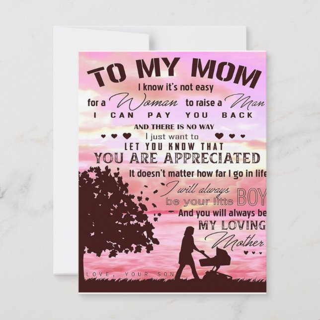 Special Present For Mum | To My Mum Letter | Invitation (Front)