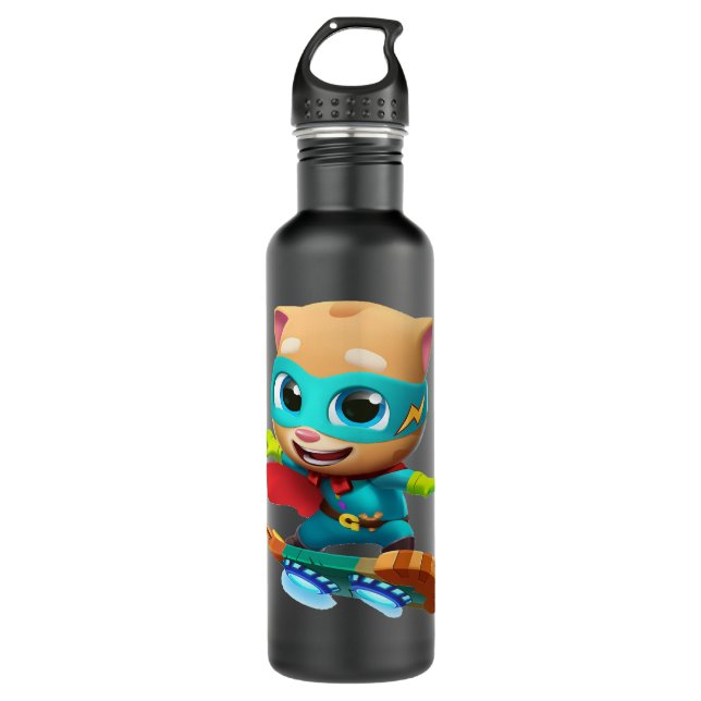 Special Present Talking Tom Heroes Gift Movie Fans 710 Ml Water Bottle (Front)