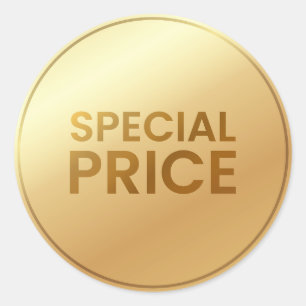 Special Price Sale Gold Classic Round Sticker
