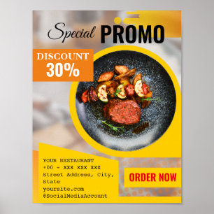 Special Promo Restaurant Discount Food Poster