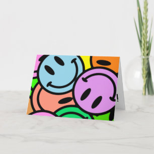 Special Rainbow Smiley Thank You Card