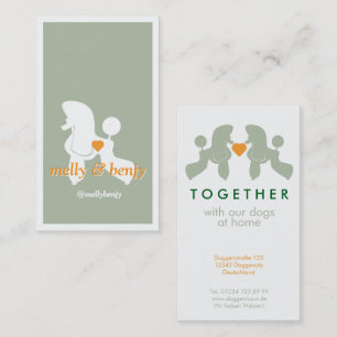 Special romantic Poodle Dogs Business Card