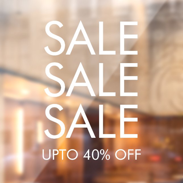 Special Sale Offer Custom Window Cling (Sheet 2)