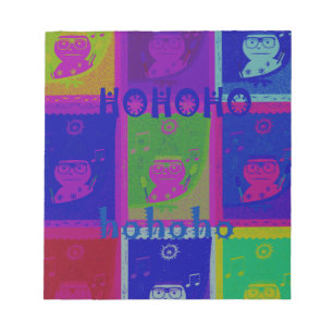 Special  Santa HoHoho Pop Art colours Notepad