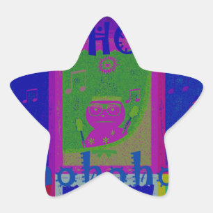Special Santa HoHoho Pop Art colours Star Sticker