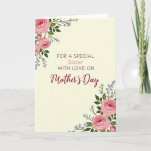 Special Sister Love Mothers Day Card