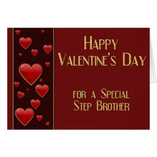 Special Step Brother Masculine Valentine Card