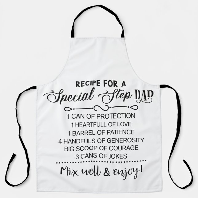 Special Step Dad Recipe Apron (Front)