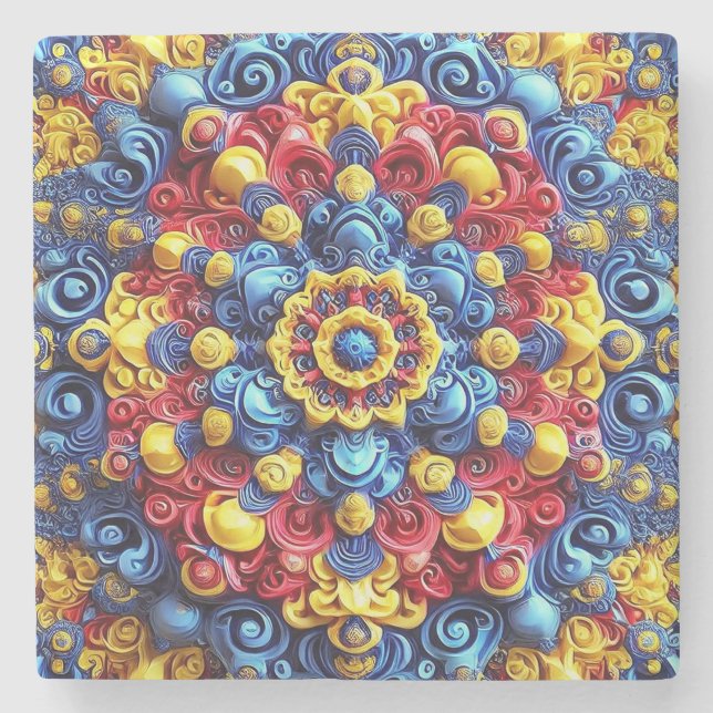 Special stone coaster with Romanian Colours (Front)