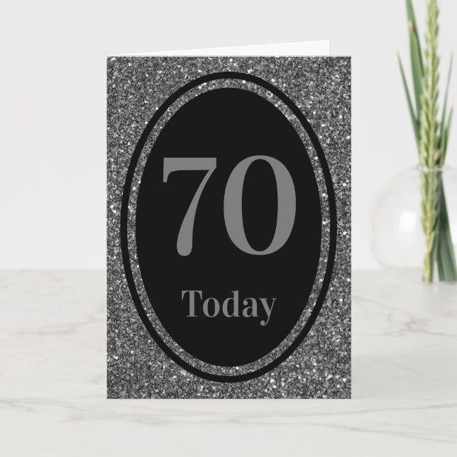 Special stylish by year birthday card 70th (Front)