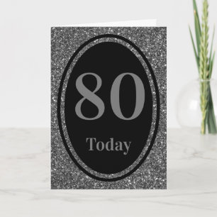 Special stylish by year birthday card 80th