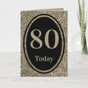 Special stylish by year birthday card 80th
