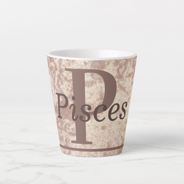 Special stylish Pisces star sign mug cup gift  (Front)