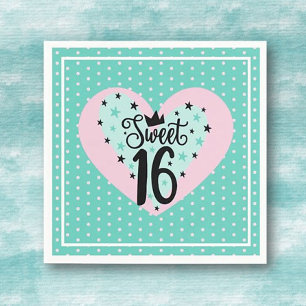 Special Sweet 16 Birthday Napkin