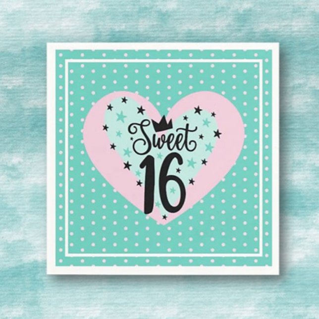Special Sweet 16 Birthday  Napkin (Creator Uploaded)