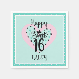 Special Sweet 16 Birthday Party Napkin