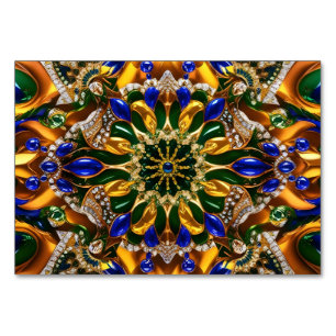 Special table card with Brazil Colours