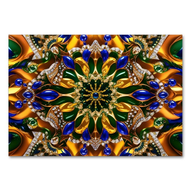 Special table card with Brazil Colours (Front)