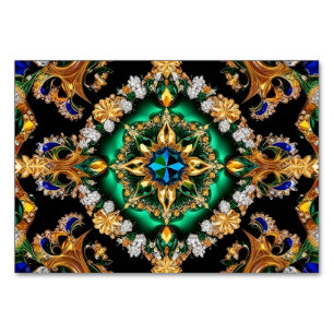 Special table card with Brazilian Colours