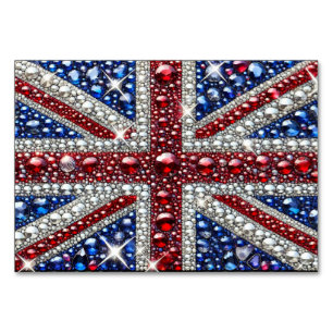 Special table card with British Colours