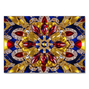 Special table card with Colombia Colours