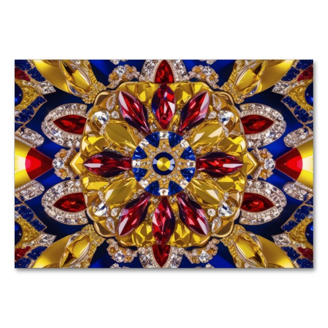 Special table card with Colombia Colours (Front)