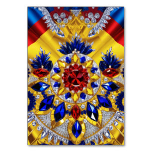 Special table card with Romanian Colours