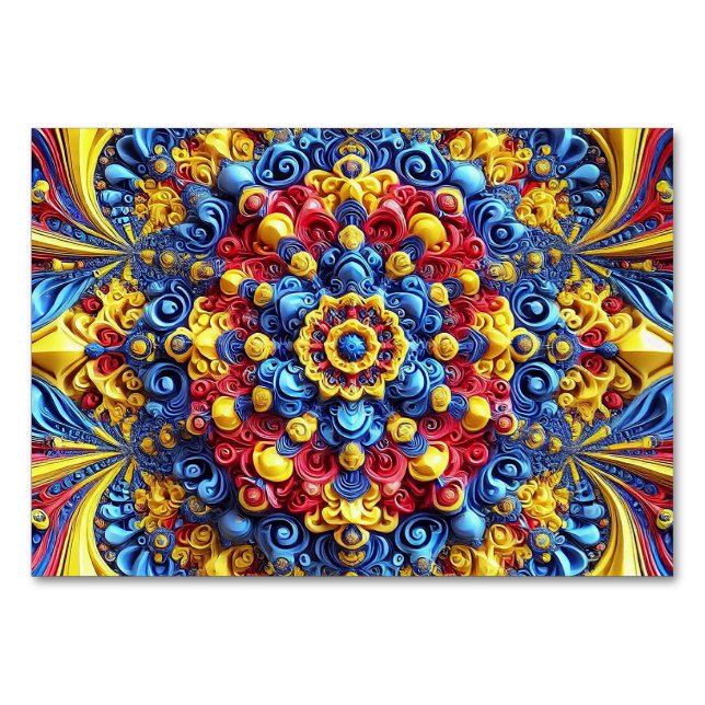 Special table card with Romanian Colours (Front)