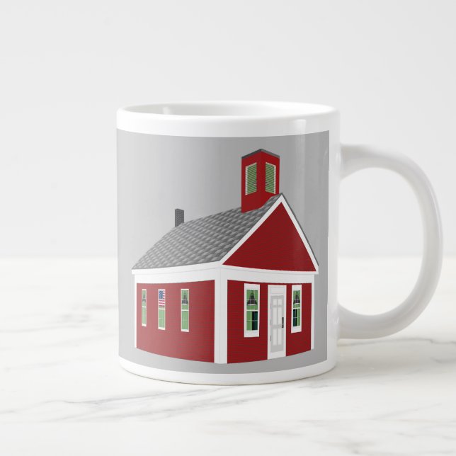 Special Teacher Personalised One Room School House Large Coffee Mug (Right)