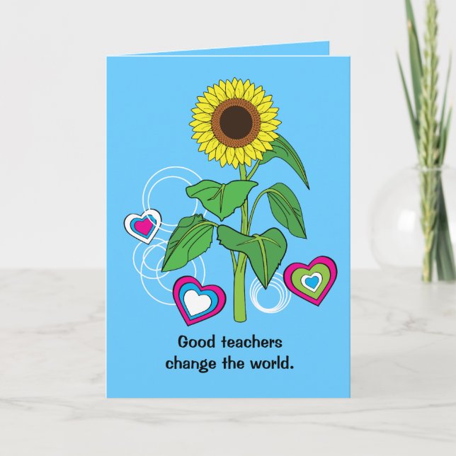 Special Teacher Sunflower Card (Front)