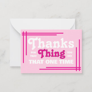 Special Thank You Card