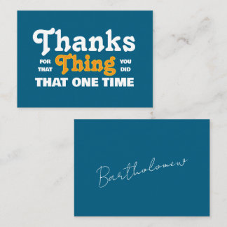 Special Thank You Card