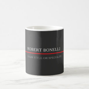 Special Unique Grey Red Elegant Modern Coffee Mug