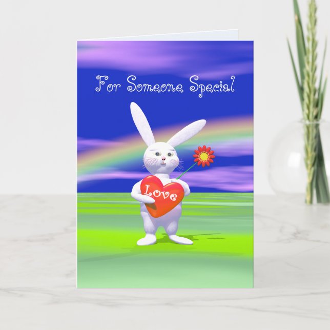 Special Valentine Bunny Holiday Card (Front)