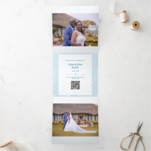 Special Wedding Add Photo Tri-Fold Announcement