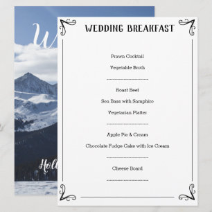 Special Wedding Menu Description.