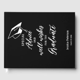 Special Wishes Advices For The Graduate Black Guest Book