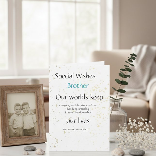 Special Wishes Brother – Sentimental Gold Speckle  Card (Creator Uploaded)