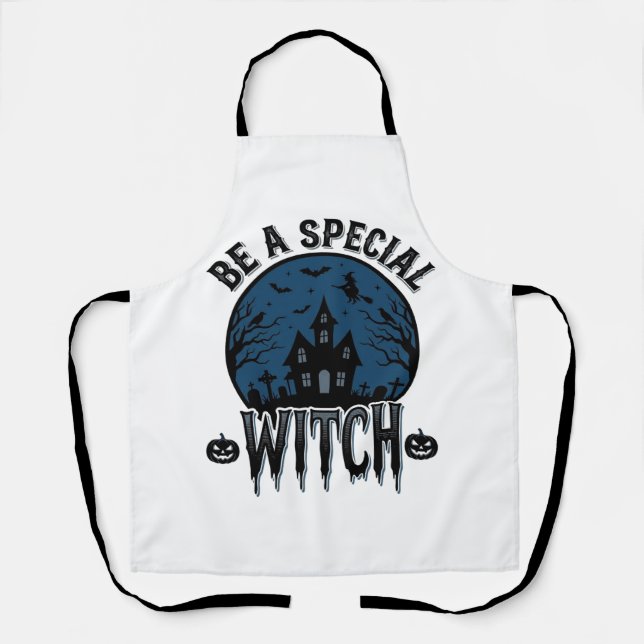 Special Witch Halloween Vintage Engraving Design_1 Apron (Front)
