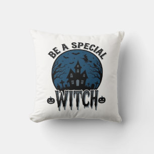 Special Witch Halloween Vintage Engraving Design_1 Cushion