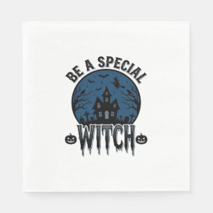 Special Witch Halloween Vintage Engraving Design_1 Napkin